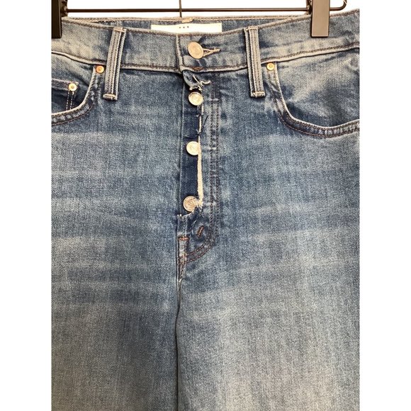 Mother Superior The Fly Cut Tomcat Roller Wide Leg Jeans Size 27 in Crashing - Picture 6 of 6